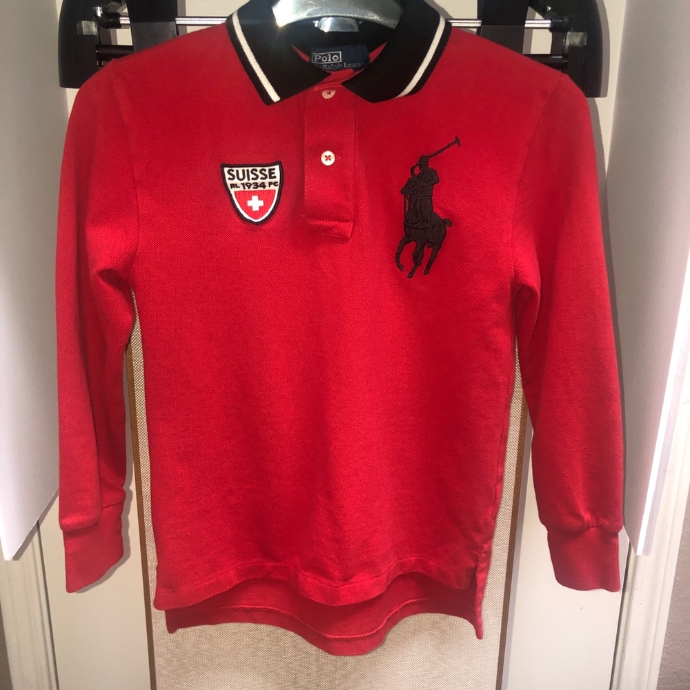 POLO Ralph Lauren Long-Sleeve Polo S 8 RED